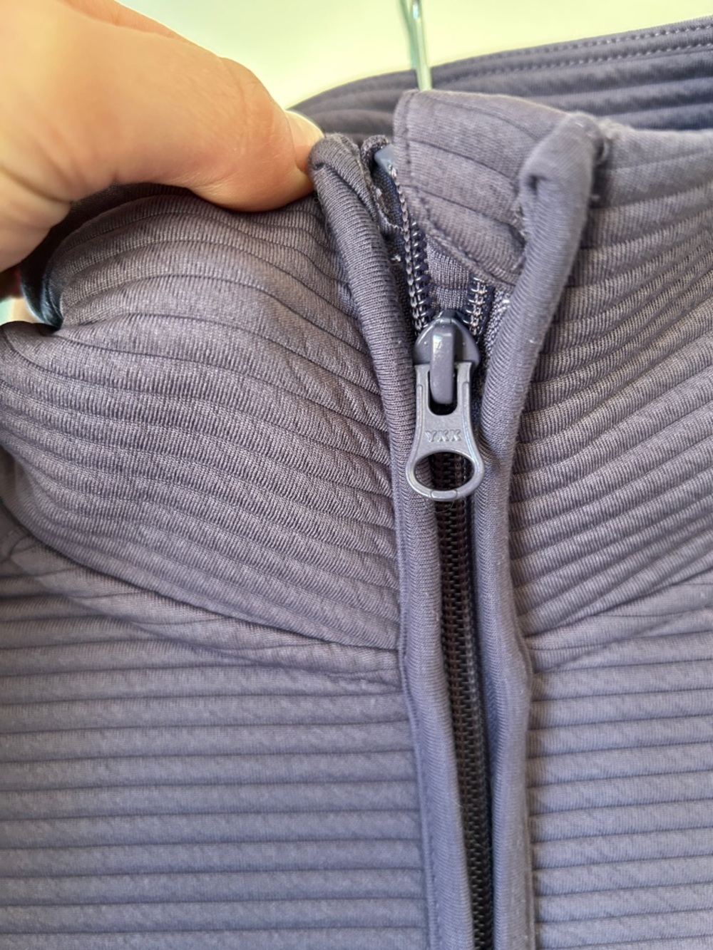 MPG Lavender Ribbed Zip-Front Puffer Jacket - Picture 2 of 13